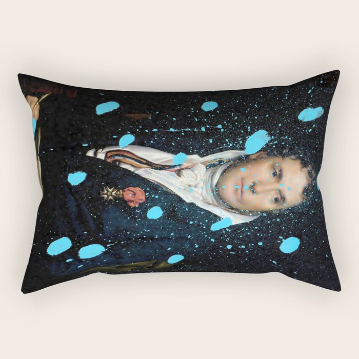 Brutalized Portrait of a Gentleman 1 Rectangular Pillow Gallery Image 2