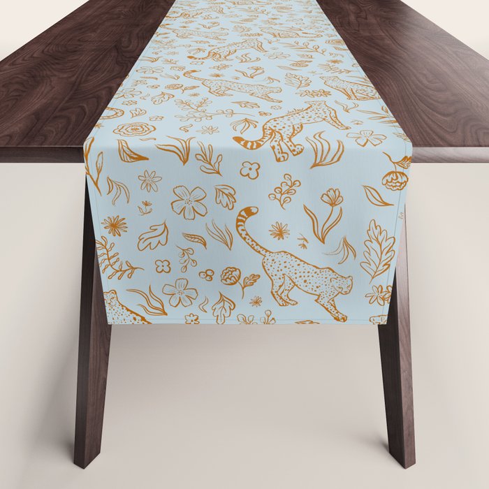 Cheetahs and Plants Boho Table Runner Gallery Image 1