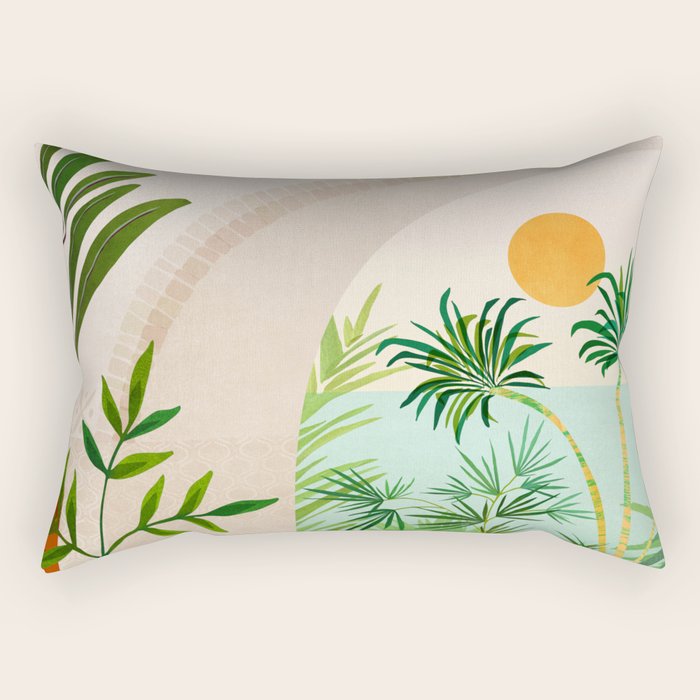 Baja Seaside Landscape Rectangular Pillow Gallery Image 1