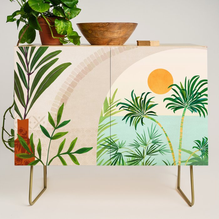 Baja Seaside Landscape Credenza Gallery Image 1