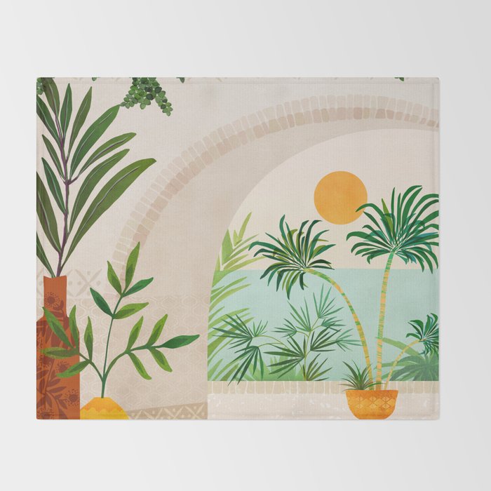 Baja Seaside Landscape Throw Blanket Gallery Image 2
