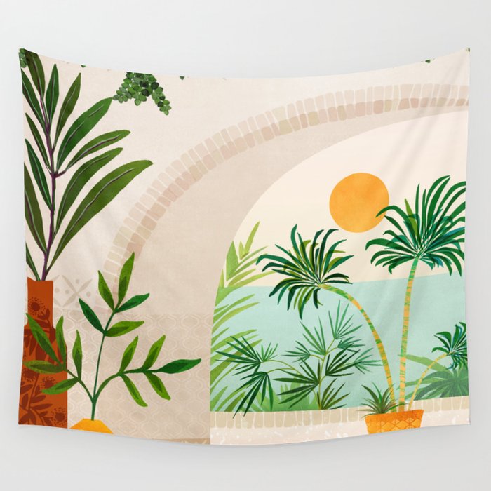 Baja Seaside Landscape Wall Tapestry Gallery Image 1