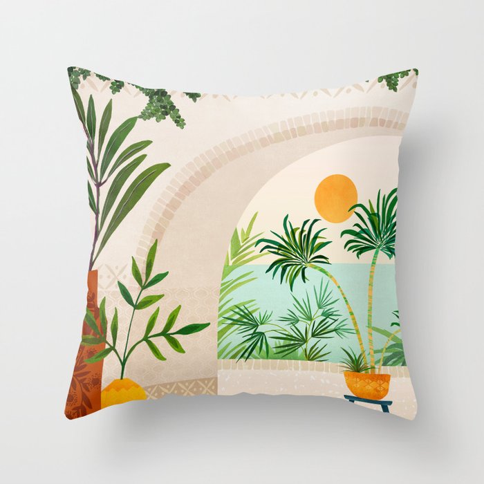 Baja Seaside Landscape Throw Pillow Gallery Image 6