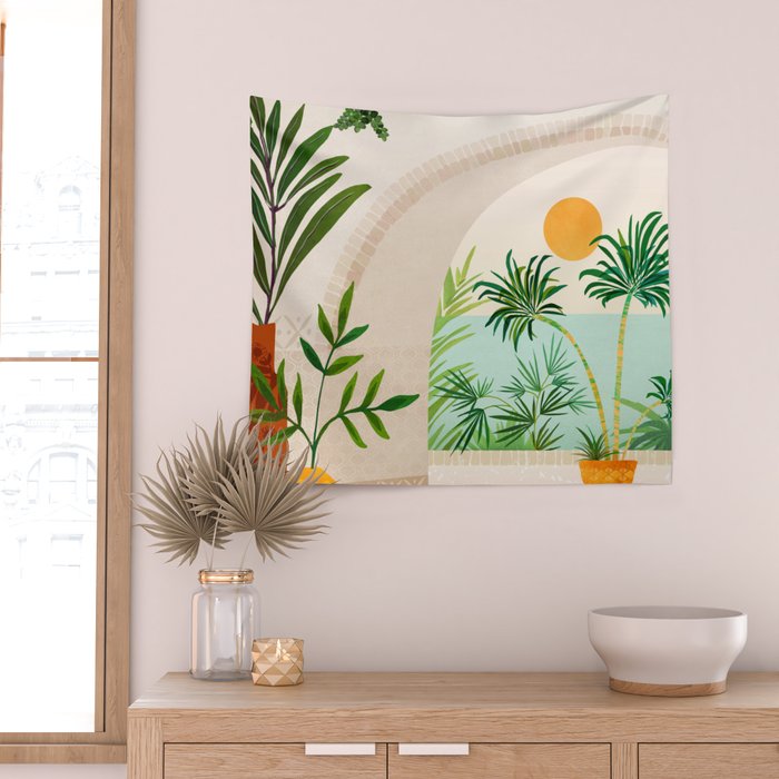 Baja Seaside Landscape Wall Tapestry Gallery Image 2