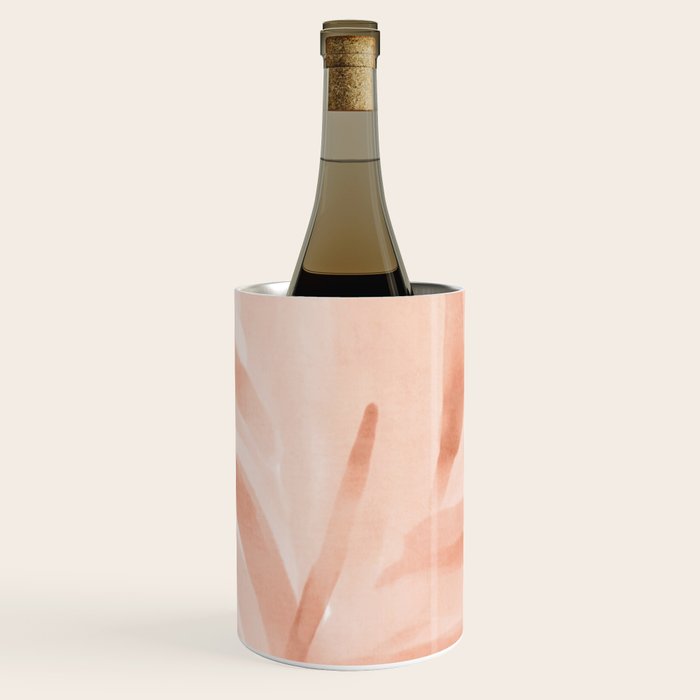 Pastel watercolor leaf detail Wine Chiller Gallery Image 1
