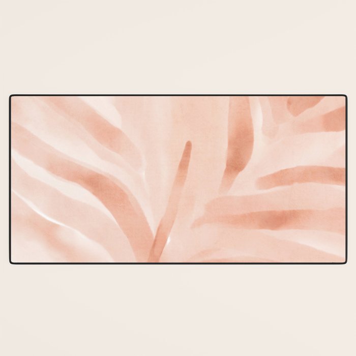 Pastel watercolor leaf detail Desk Mat Gallery Image 3