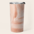 Pastel watercolor leaf detail Travel Mug Gallery Image 2