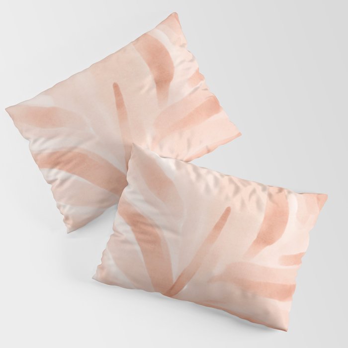 Pastel watercolor leaf detail Pillow Sham Gallery Image 3
