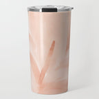 Pastel watercolor leaf detail Travel Mug Gallery Image 1