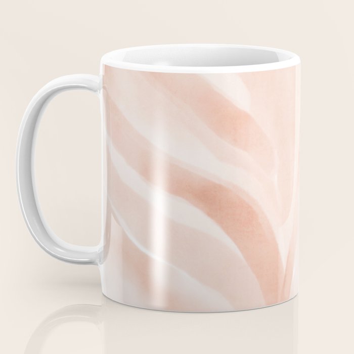 Pastel watercolor leaf detail Coffee Mug Gallery Image 3