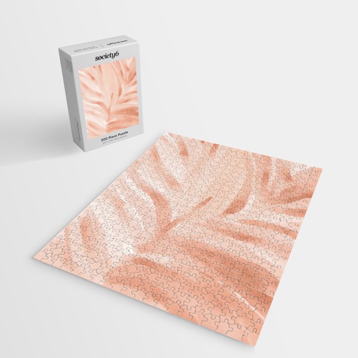 Pastel watercolor leaf detail Jigsaw Puzzle Gallery Image 2