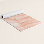 Pastel watercolor leaf detail Yoga Mat Gallery Image 2