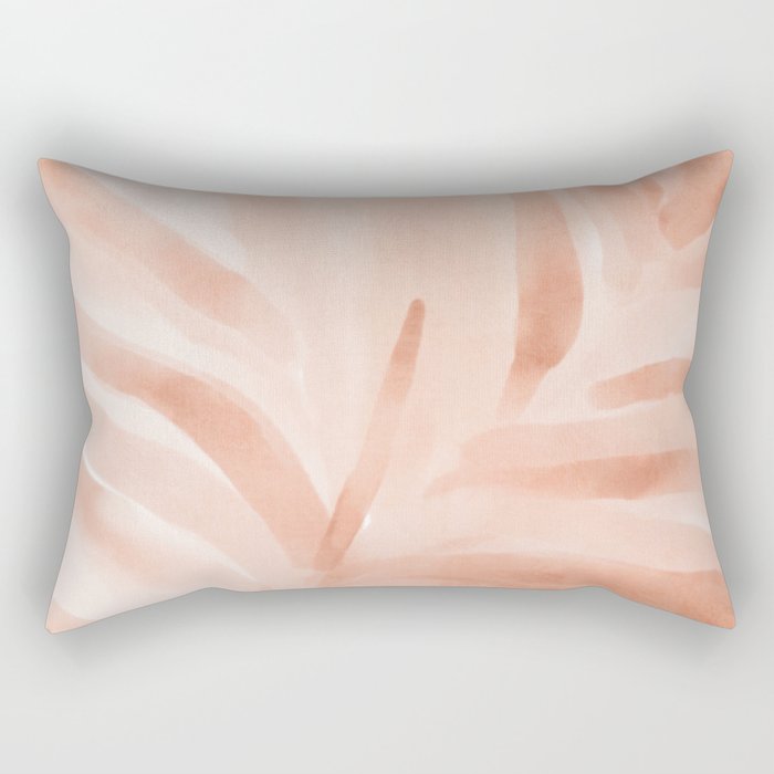 Pastel watercolor leaf detail Rectangular Pillow Gallery Image 1