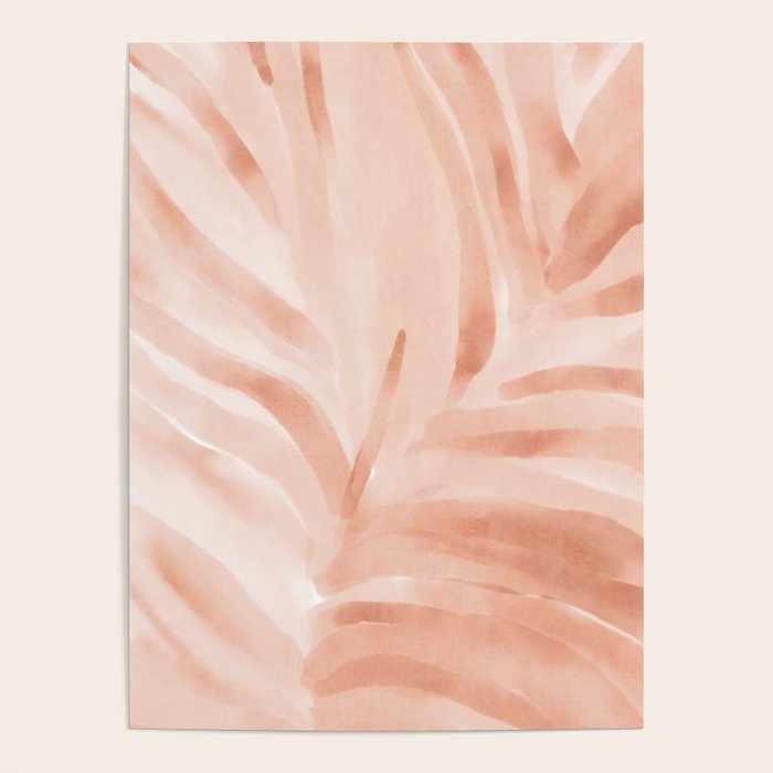 Pastel watercolor leaf detail Poster Gallery Image 4