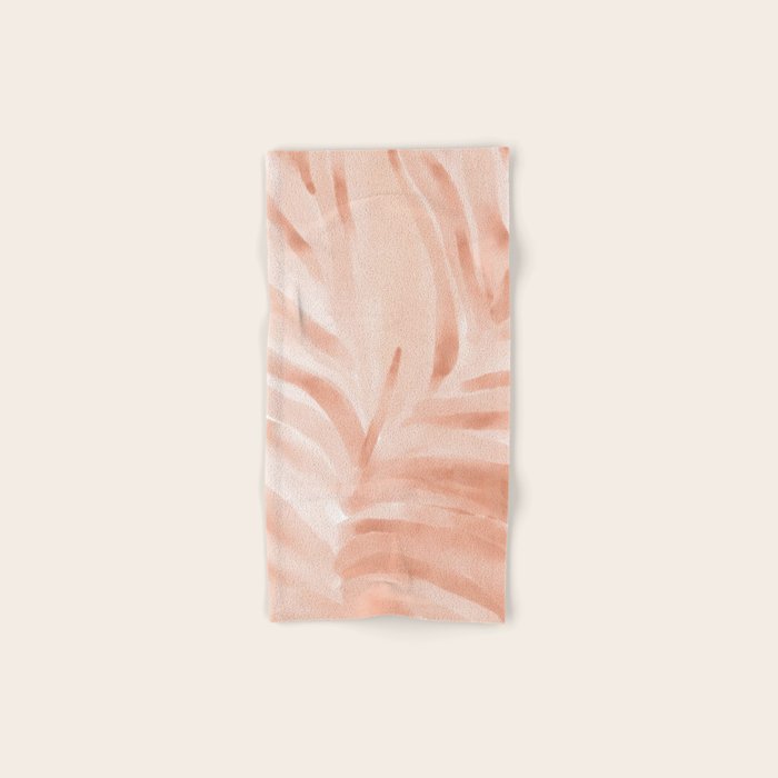 Pastel watercolor leaf detail Bath Towel Gallery Image 1