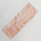 Pastel watercolor leaf detail Yoga Mat Gallery Image 1