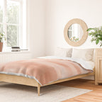 Pastel watercolor leaf detail Duvet Cover Gallery Image 2