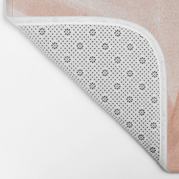 Pastel watercolor leaf detail Bath Mat Gallery Image 2