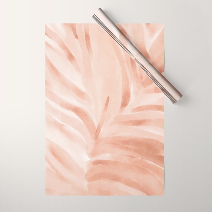 Pastel watercolor leaf detail Wrapping Paper Gallery Image 1