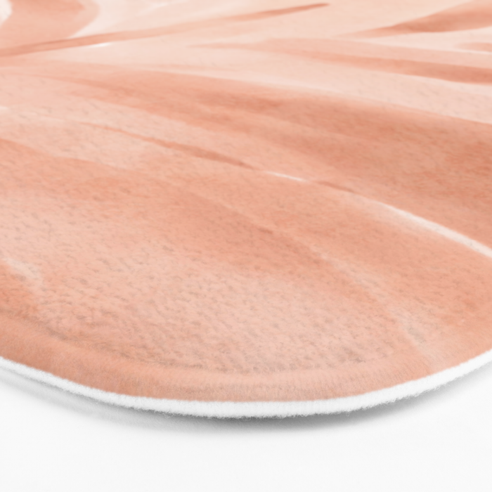 Pastel watercolor leaf detail Bath Mat Gallery Image 3
