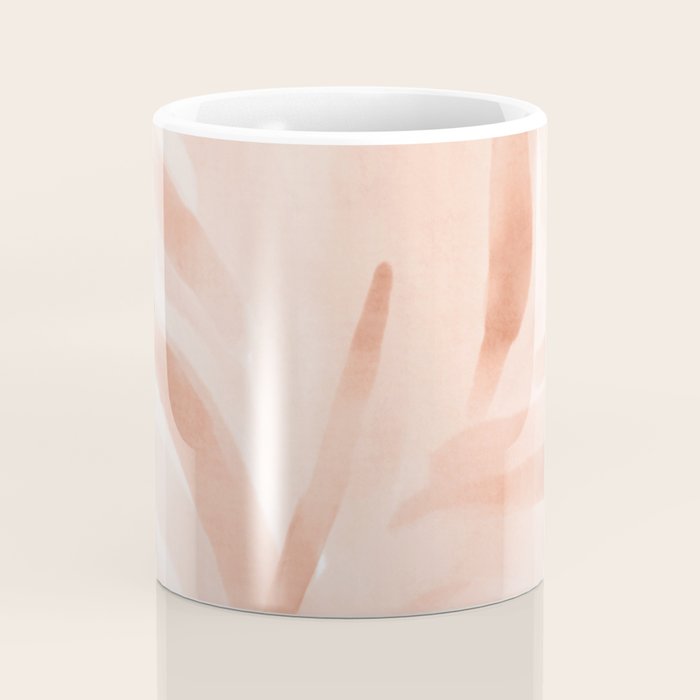 Pastel watercolor leaf detail Coffee Mug Gallery Image 4