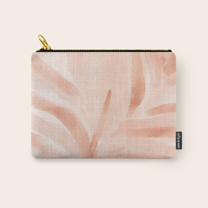 Pastel watercolor leaf detail Carry All Pouch Gallery Image 1