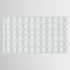 Wavy lines and tiny blooms - dusty mint pastel green pattern Tablecloth Gallery Image 2