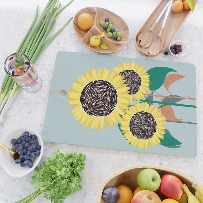 Sunflower and summer Cutting Board Gallery Image 2