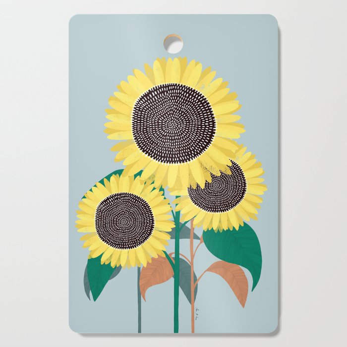 Sunflower and summer Cutting Board Gallery Image 1