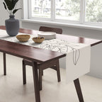 Woman with Flowers Minimal Line I Table Runner Gallery Image 2