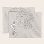 Woman with Flowers Minimal Line I Placemat Gallery Image 1