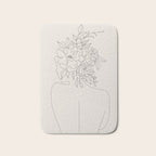 Woman with Flowers Minimal Line I Bath Mat Gallery Image 1