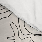 Woman with Flowers Minimal Line I Comforter Gallery Image 4