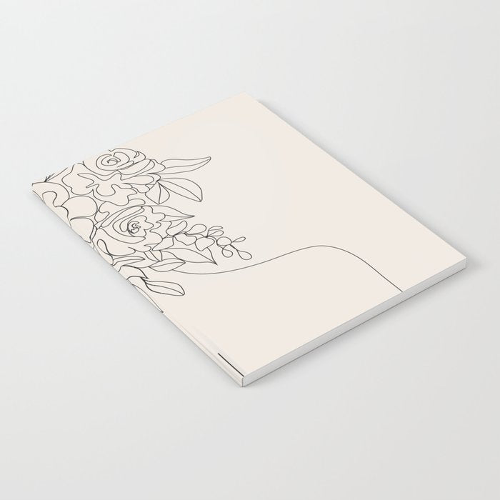 Woman with Flowers Minimal Line I Notebook Gallery Image 2