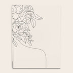Woman with Flowers Minimal Line I Notebook Gallery Image 4