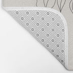 Woman with Flowers Minimal Line I Bath Mat Gallery Image 2