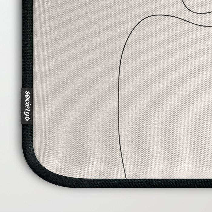 Woman with Flowers Minimal Line I Laptop Sleeve Gallery Image 3