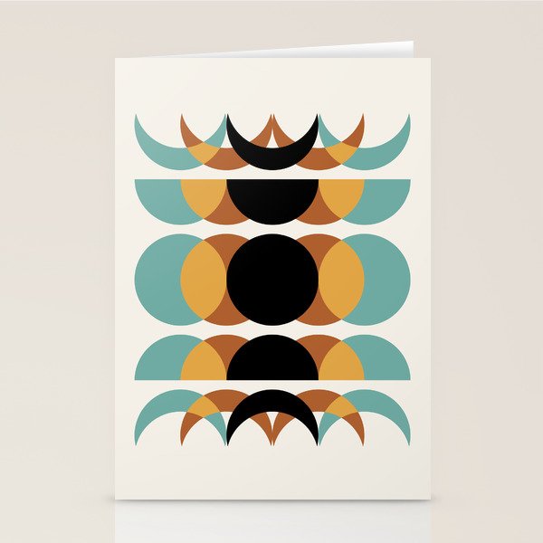 Moon Phases Abstract V Stationery Card Gallery Image 1