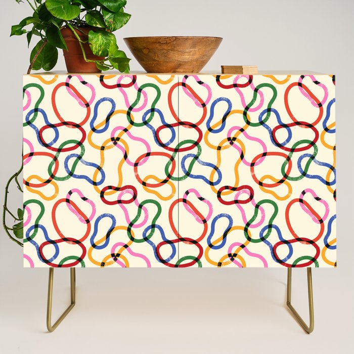 Abstract Loop Color Play Credenza Gallery Image 1