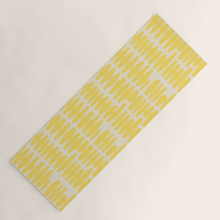Bold Yellow Geometric Shapes Pattern Yoga Mat Gallery Image 1