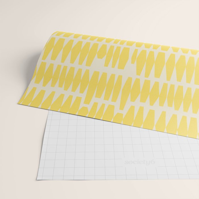 Bold Yellow Geometric Shapes Pattern Wrapping Paper Gallery Image 2