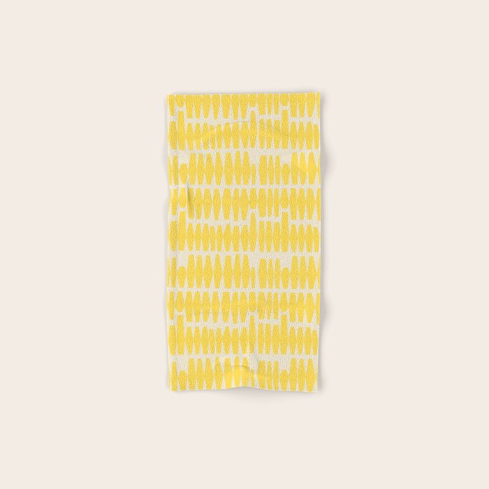 Bold Yellow Geometric Shapes Pattern Bath Towel Gallery Image 1