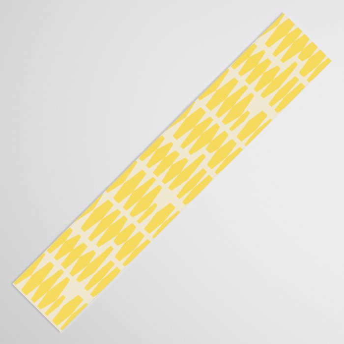 Bold Yellow Geometric Shapes Pattern Table Runner Gallery Image 3