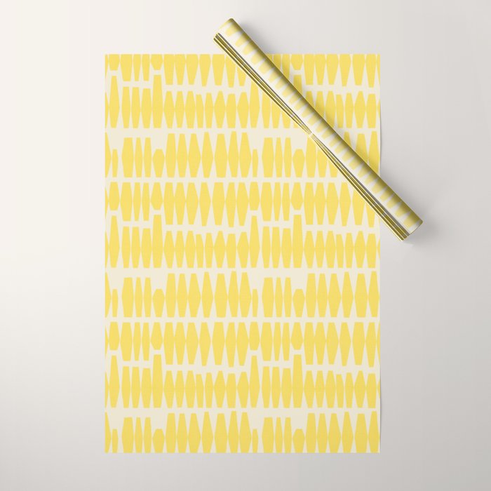 Bold Yellow Geometric Shapes Pattern Wrapping Paper Gallery Image 1