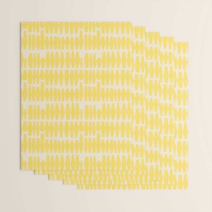 Bold Yellow Geometric Shapes Pattern Wrapping Paper Gallery Image 3