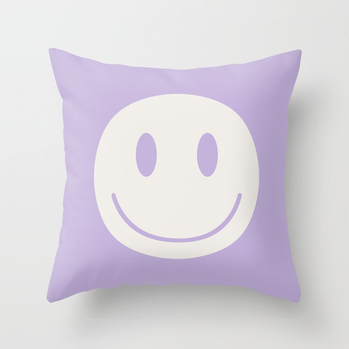 Happy Thoughts Lavender Throw Pillow Gallery Image 1