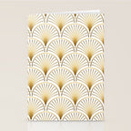 Art Deco Gold Geometric Pattern With Gold Shimmer Stationery Card Gallery Image 2
