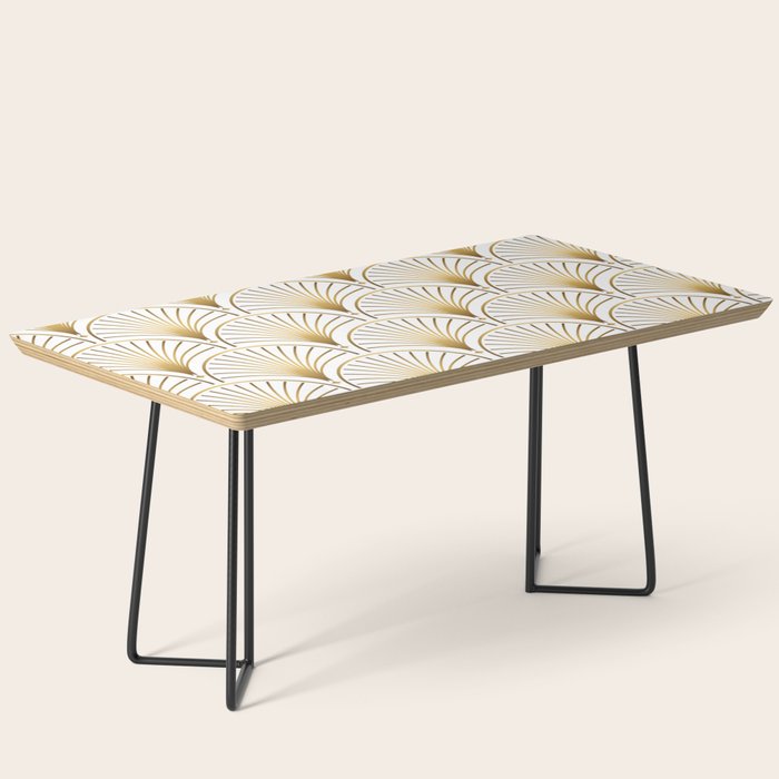 Art Deco Gold Geometric Pattern With Gold Shimmer Coffee Table Gallery Image 1