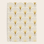 Art Deco Gold Geometric Pattern With Gold Shimmer Poster Gallery Image 4