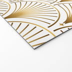 Art Deco Gold Geometric Pattern With Gold Shimmer Welcome Mat Gallery Image 2